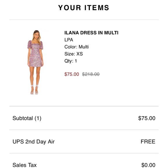 LPA Ilana Dress in Multi Sequins - Picture 12 of 13